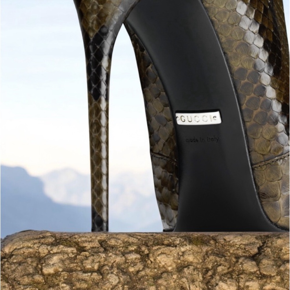 Gucci Kim Moss python leather ankle booties Sz. 37 - Picture 5 of 15